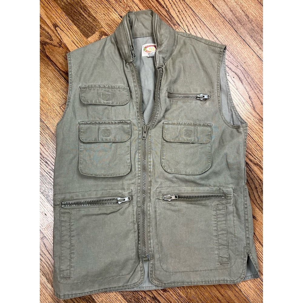 Vintage Banana Republic Safari Photography Hunting Fishing Vest Men's Size Small